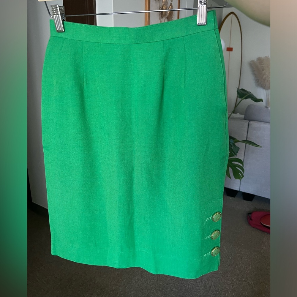 Christian Dior 60’s Vintage skirt with pockets st. Patrick’s day green.